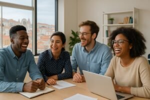 Erste Woche im neuen Job in Portugal: Training in der Gruppe